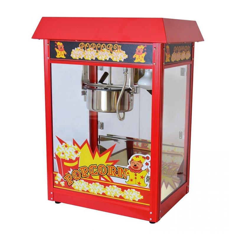 Turnike Set Üstü Popcorn Mısır Patlatma Makinesi, 53x43x7 cm, Kırmızı