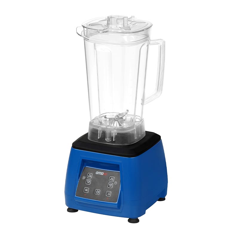 Omake BLE02 E15 Buz Kırıcı Dijital Bar Blender, Şeffaf Kapak, 3 L, 2200 W, Mavi