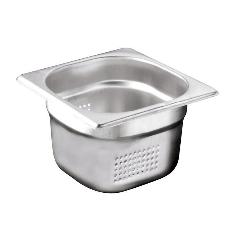 Bilge Inox GN 1/6-100 mm Paslanmaz Çelik Delikli Gastronorm Küvet