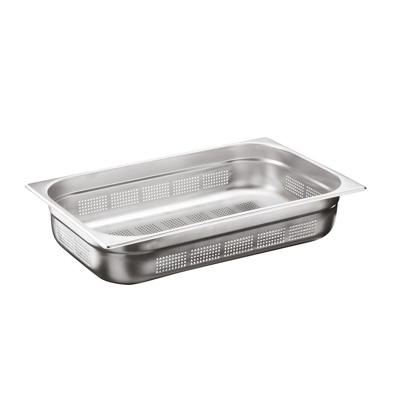 Bilge Inox GN 1/1-65 mm Konveksiyonel Fırın Uyumlu Delikli Gastronorm Küvet