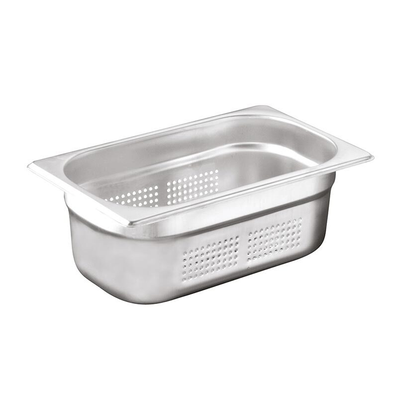 Bilge Inox GN 1/4-20 mm Paslanmaz Çelik Delikli Gastronorm Küvet