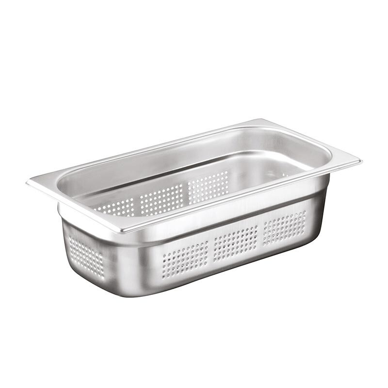 Bilge Inox GN 1/3-100 mm Paslanmaz Çelik Delikli Gastronorm Küvet