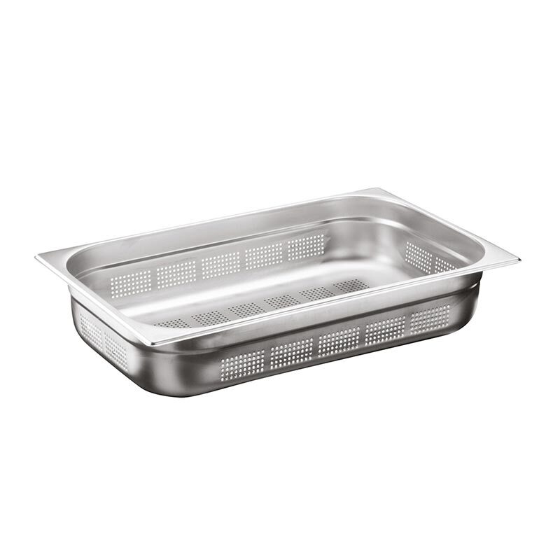 Bilge Inox GN 1/1-100 mm Paslanmaz Çelik Delikli Gastronorm Küvet