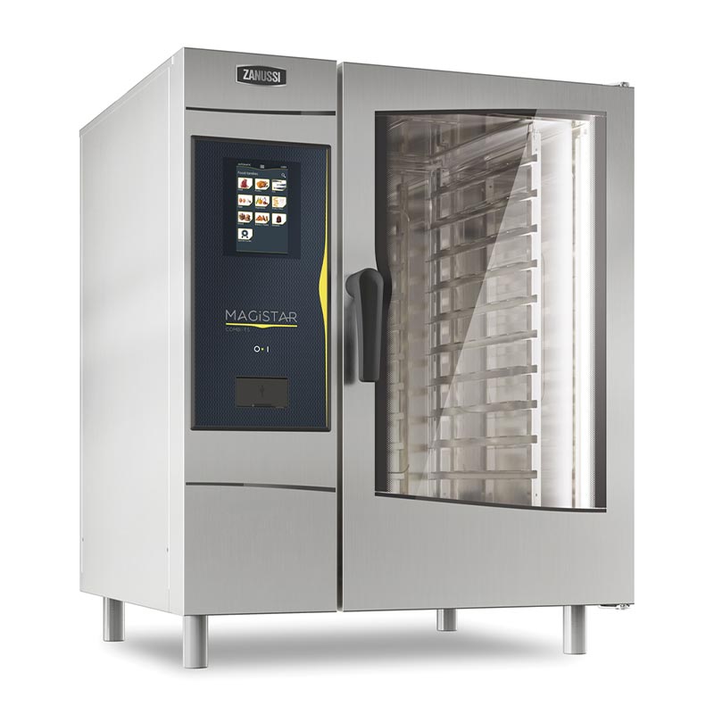 Zanussi 218722 Magistar TS Dokunmatik Ekranlı Kombi Konveksiyonlu Fırın, GN 1/1 10 Tepsi Kapasiteli, Elektrikli