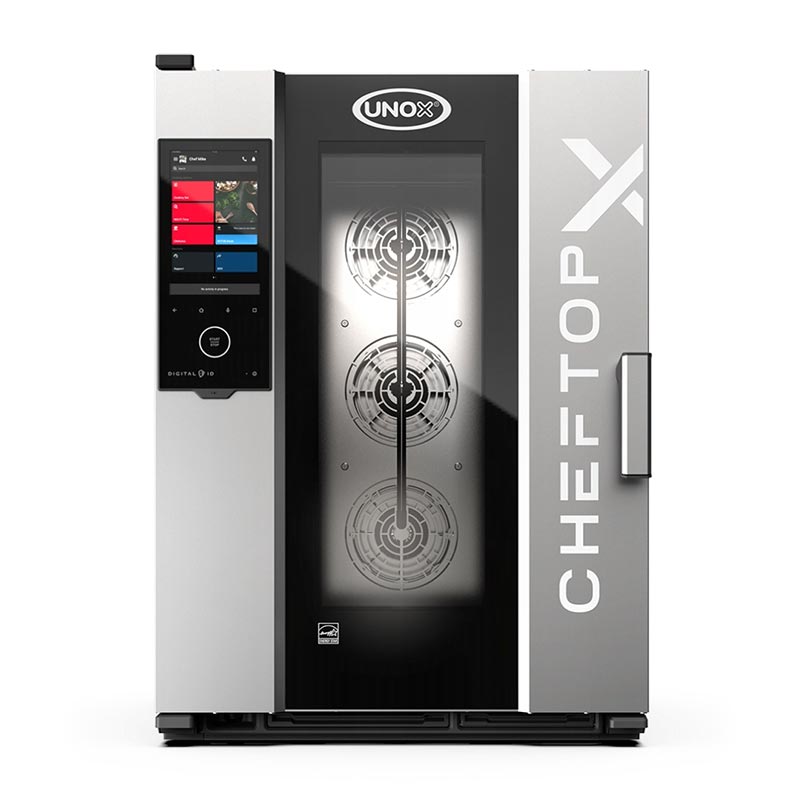 Unox CHEFTOP-X Digital.ID Kombi Fırın, GN 1/1 10 Tepsi Kapasiteli, Gazlı