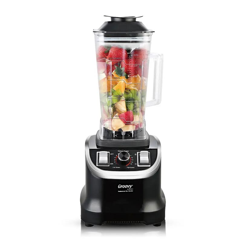 Biradlı GRV-800 Profesyonel Bar Blender, 2 L, 1800 W, Siyah