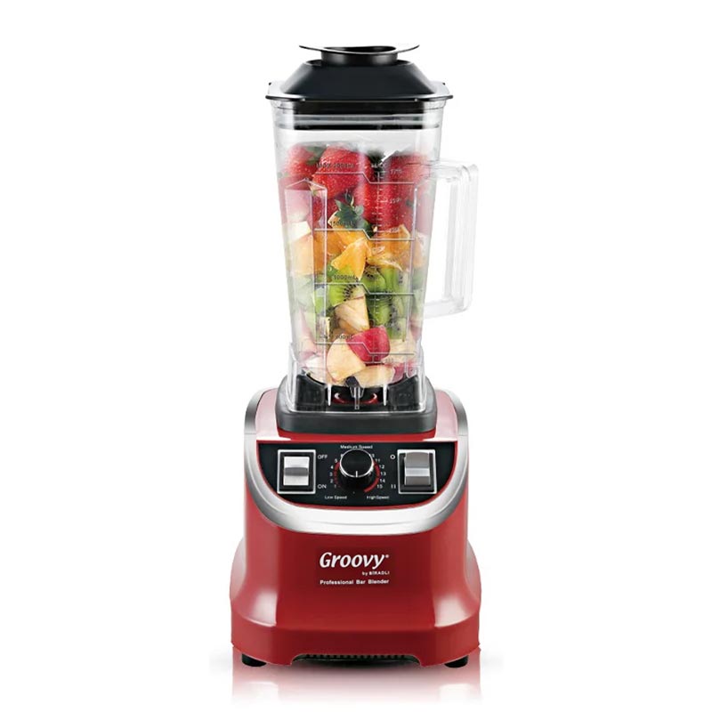 Biradlı GRV-800 Profesyonel Bar Blender, 2 L, 1800 W, Kırmızı